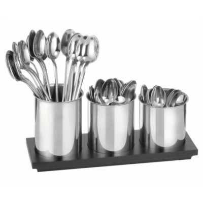 Porte cuillères inox 3 compartiments Motta