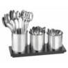 Porte cuillères inox 3 compartiments Motta
