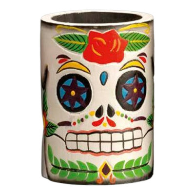 Porte-verre bois Tiki Calaveras