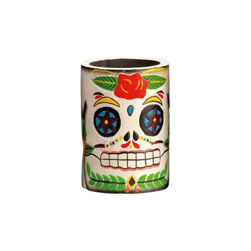 Porte-verre bois Tiki Calaveras
