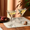 Mise en situation des verres à martini - collection Lumi