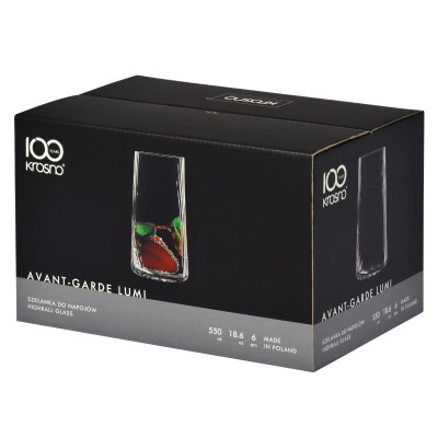 Verre Highball 540 ml Lumi – Élégance torsadée x6