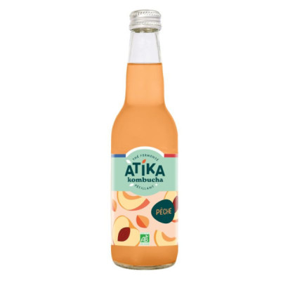 Kombucha Pêche BIO ATIKA 33cl