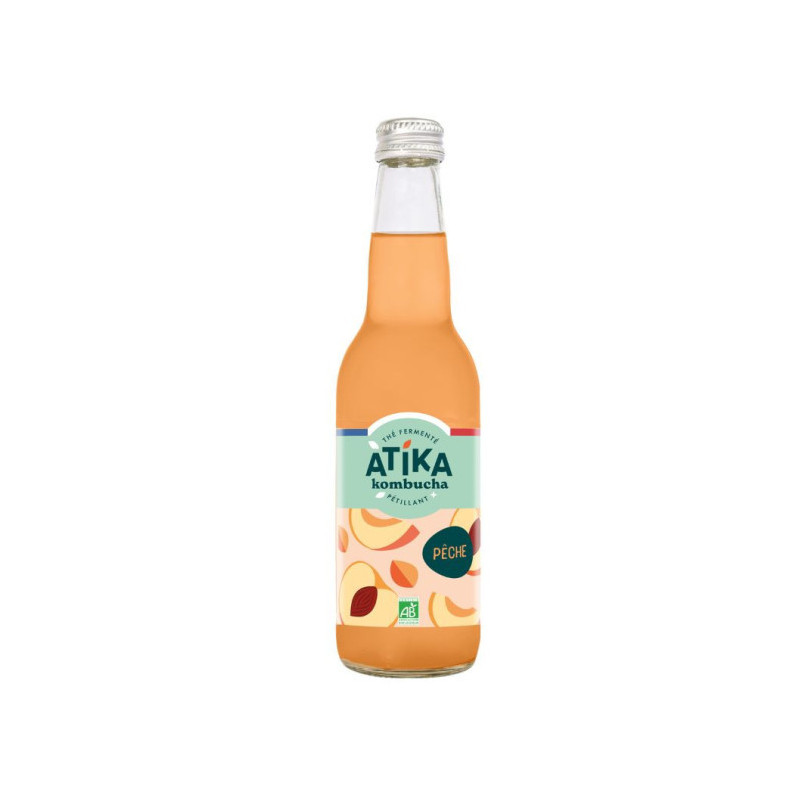 Kombucha Pêche BIO ATIKA 33cl