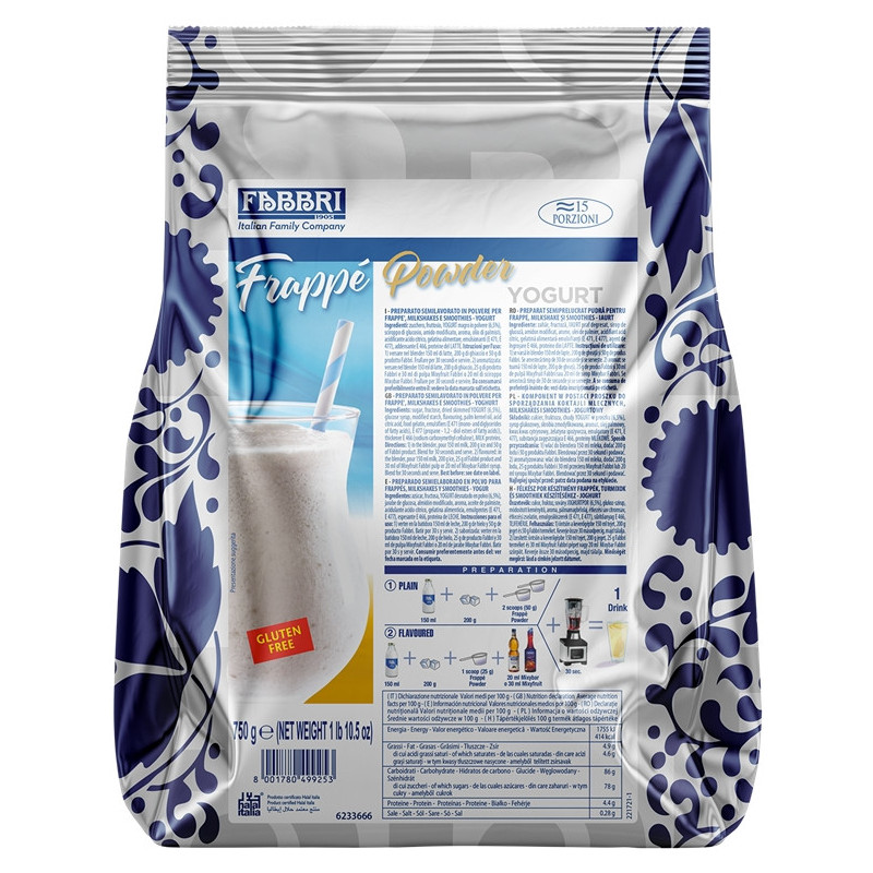 Fabbri Frappé milkshake yaourt Fabbri